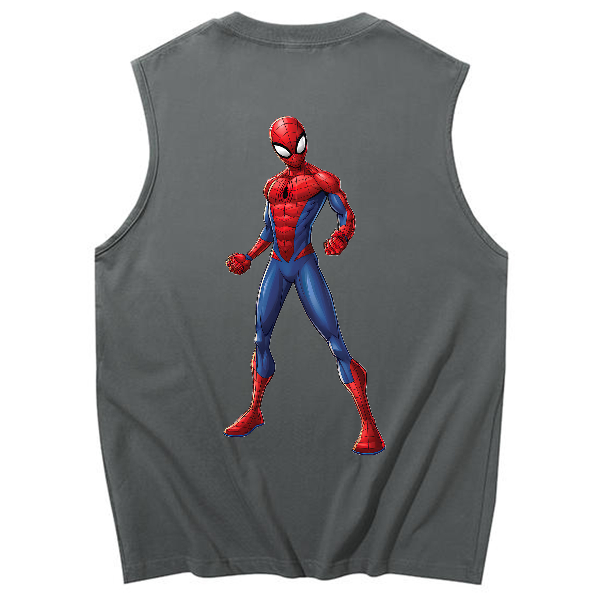 （画像用） Spider Man スパイダーマン コットン100％タンクトップ（背面プリント）